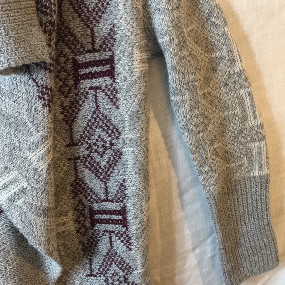 Elodie Mohair Blend Geometric Tribal Pattern Open Cardigan Sweater - Picture 8 of 11